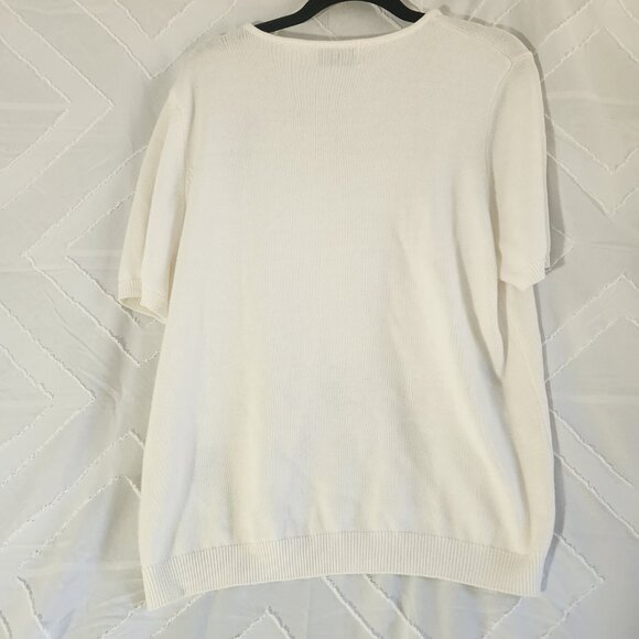 Vintage Alfred Dunner L Floral Embroidered Sweater Shirt - Picture 6 of 7